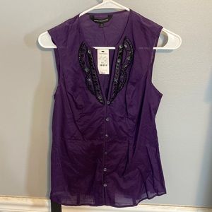 Express Sleeveless beaded detail top NWT